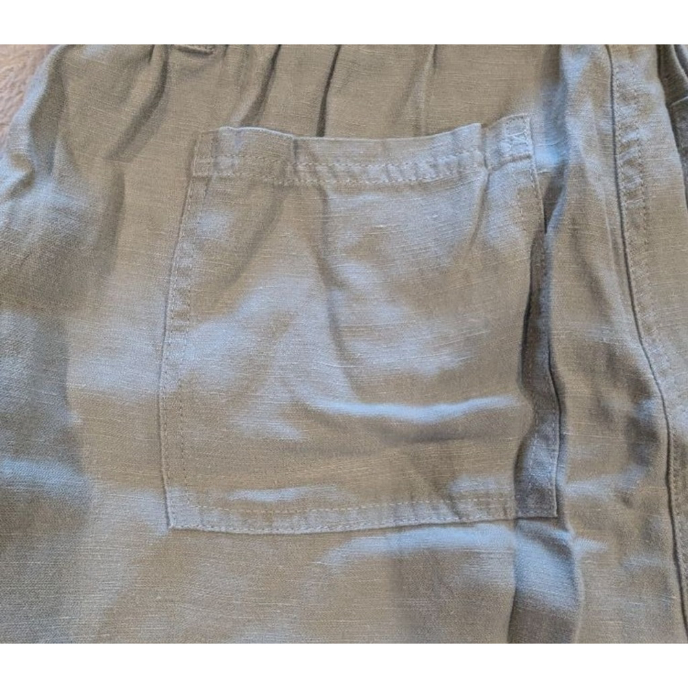 Women's Soft Surroundings Jumpsuit 8P Light Green Pockets Belt - Picture 11 of 13